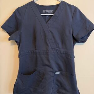 Grey's Anatomy Gray Scrub Top Lot of 2
